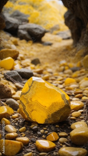 Beautiful Deep Yellow Jasper Stone
