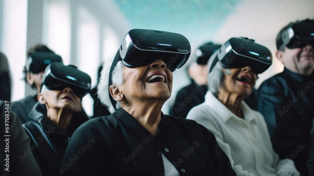 Immersive Elderly Care: Seniors Embrace Futuristic VR Experience in a ...