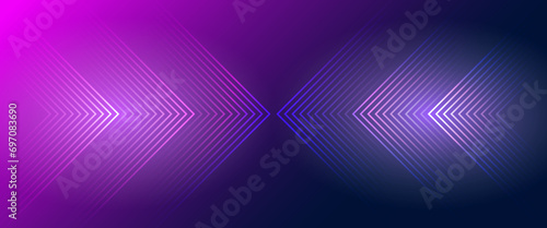 Black blue and purple violet vector 3d futuristic tech glow and shinning line simple modern abstract banner. Futuristic technology lines background design. Modern graphic element. Banner