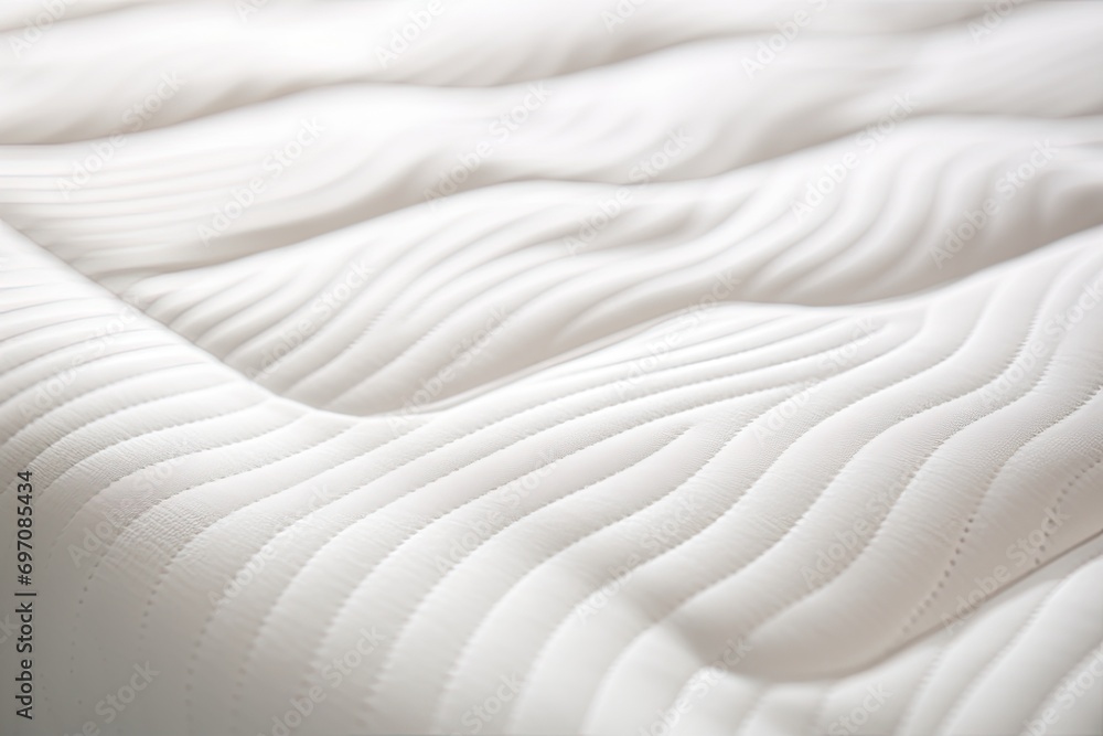 Close-up of a white mattress. Close-up of a white mattress.