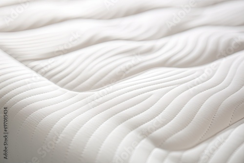 Close-up of a white mattress.