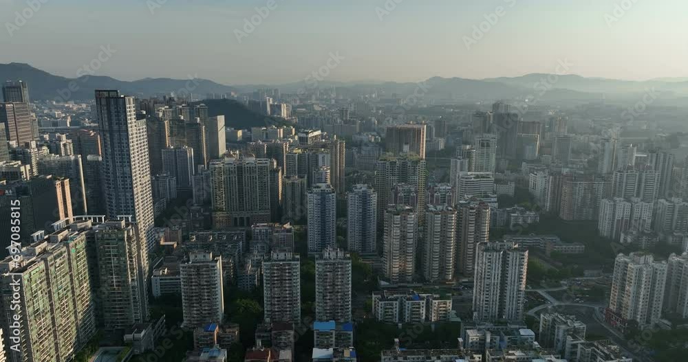 custom made wallpaper toronto digital Aerial footage of landscape in Guangzhou city, China