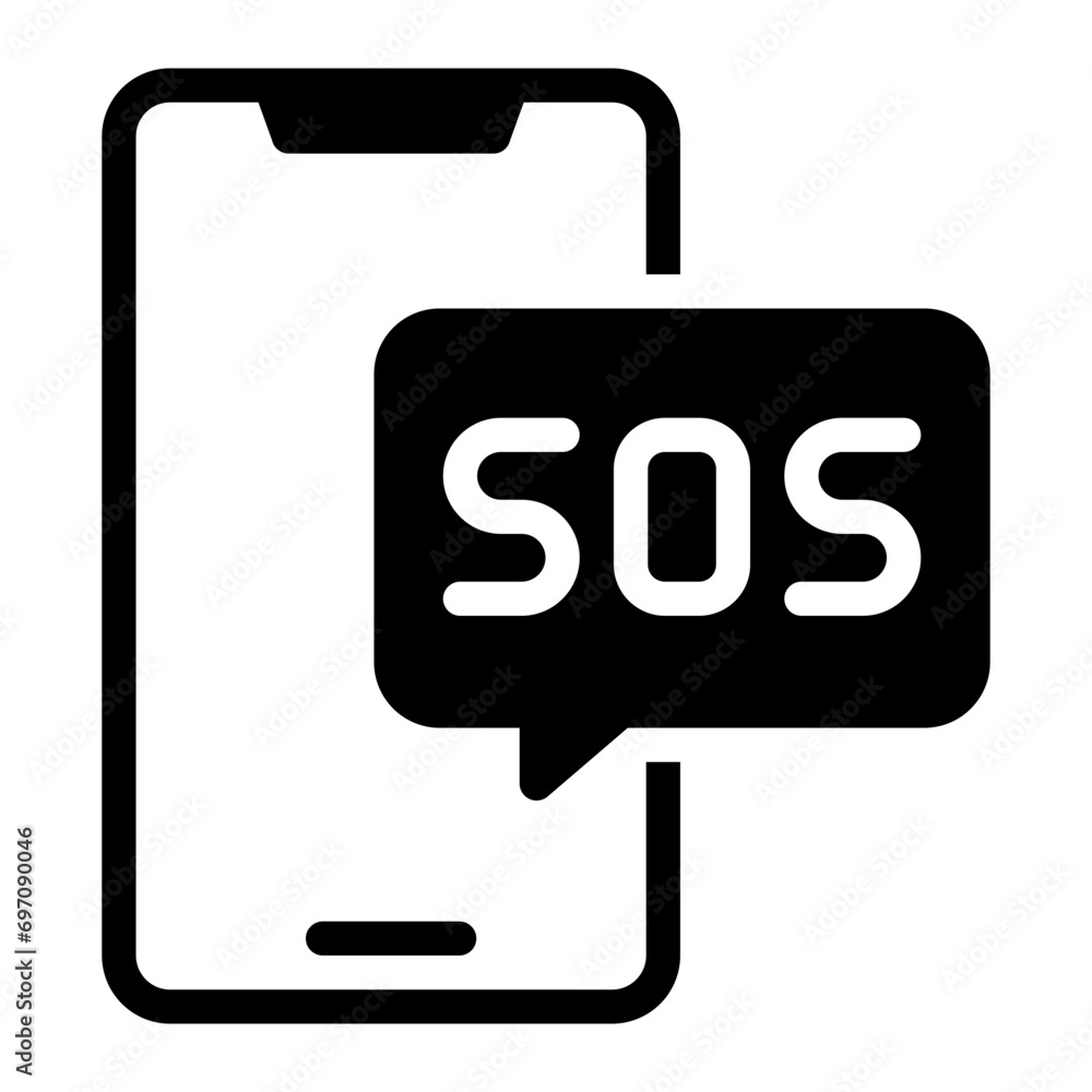 sos glyph icon