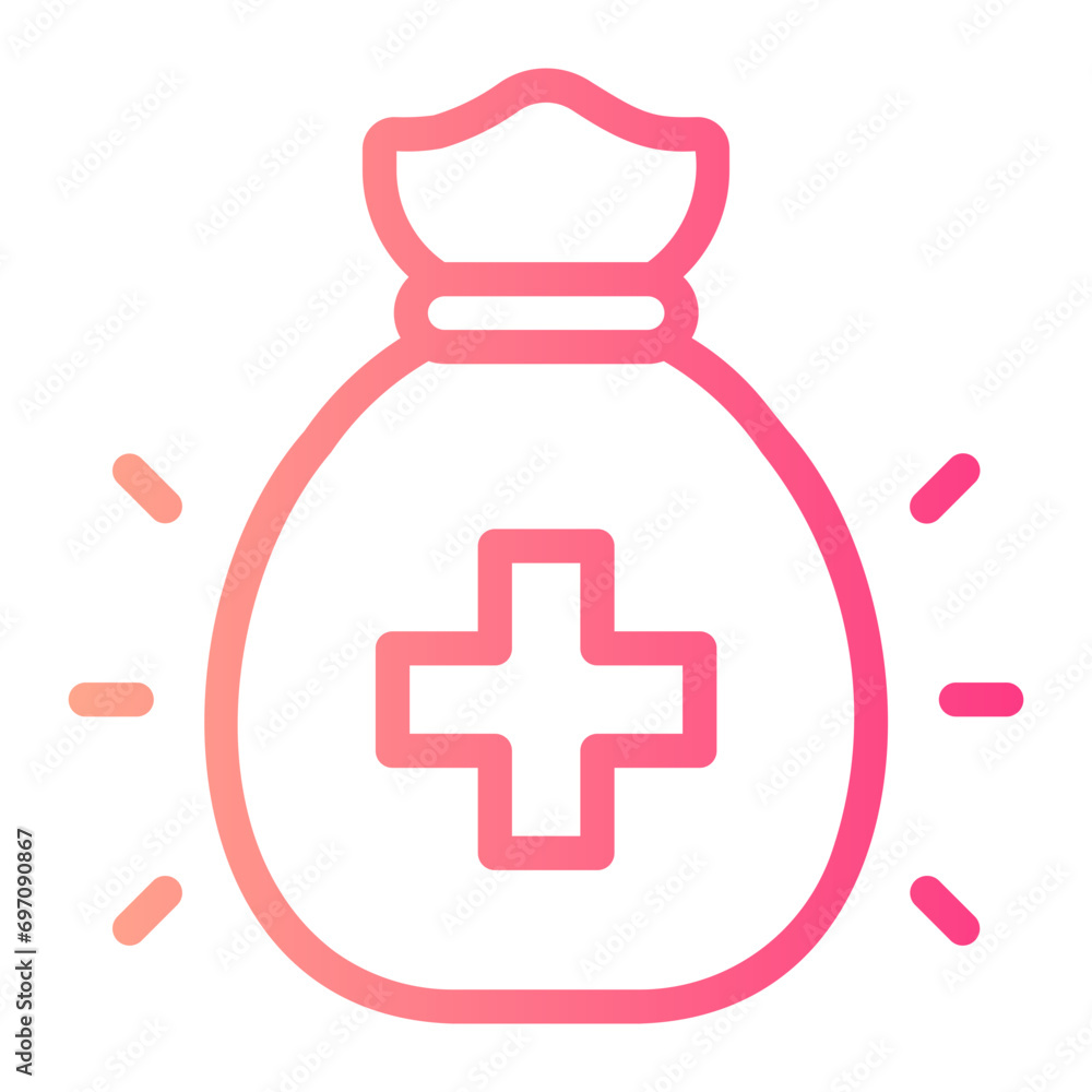 Obraz premium pouch gradient icon