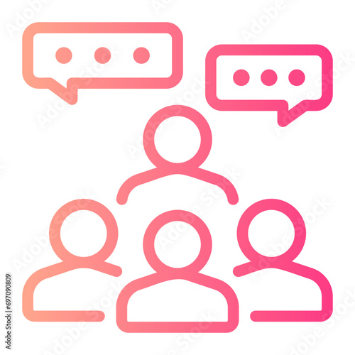 Communicate gradient icon
