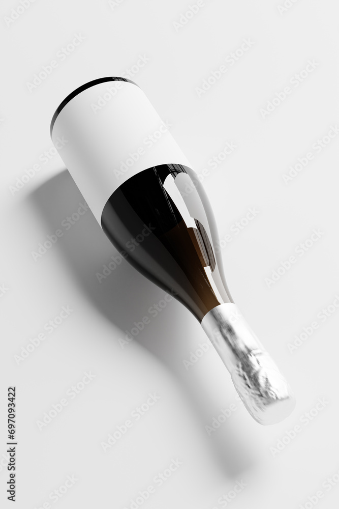 Sparkling Wine Bottle with blank Labels Sparkling Wine Bottle with blank Labels