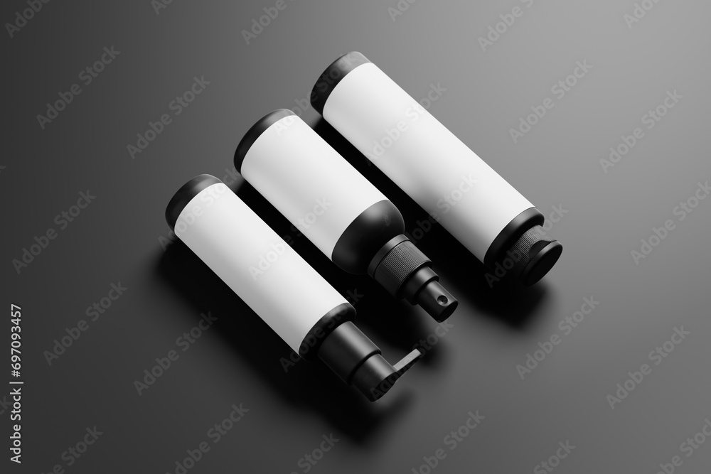 Minimal Design Cosmetic Bottle Mockup Set Minimal Design Cosmetic Bottle Mockup Set