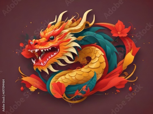 chinese new year, chinese style dragon statue, iconic dragon, wallpaper dragon, red dragon, dragon wood, ilstration dragon, sio naga, imlek tahun baru photo