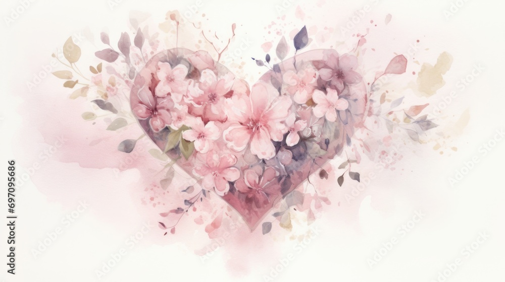 This delicate heart illustration, brought to life with a soft watercolor effect, comes in a range of pink tones from pale peach to deep wine, exuding a sense of tenderness and affection. This delicate heart illustration, brought to life with a soft watercolor effect, comes in a range of pink tones from pale peach to deep wine, exuding a sense of tenderness and affection.