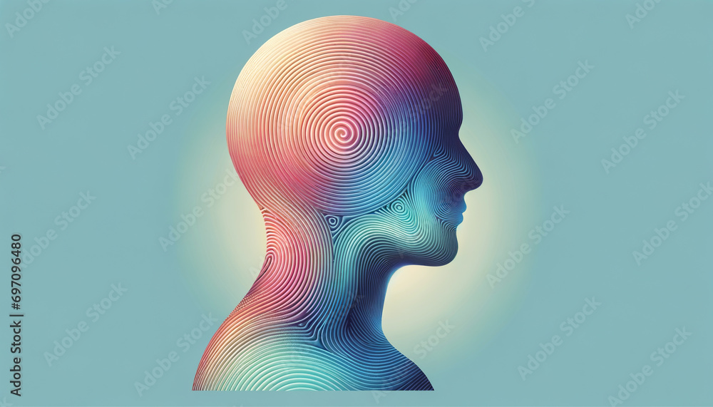 AI Empathy: Serene figure in calming gradients embodies the intersection of AI and mental health. AI Empathy: Serene figure in calming gradients embodies the intersection of AI and mental health.