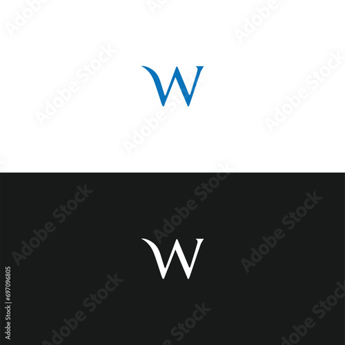 W letter logo, Letter, W logo, W letter icon Design with black background. Luxury W letter