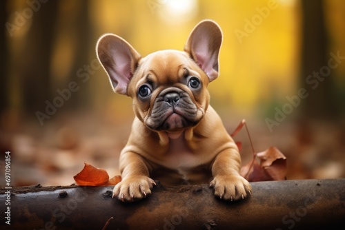 French Bulldog puppy with a playful expression, capturing cuteness and charm. © Jelena