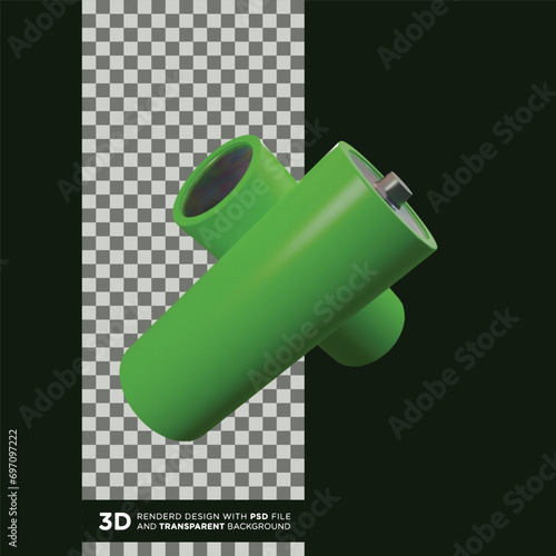 3D rendered model of Lithium Battery.