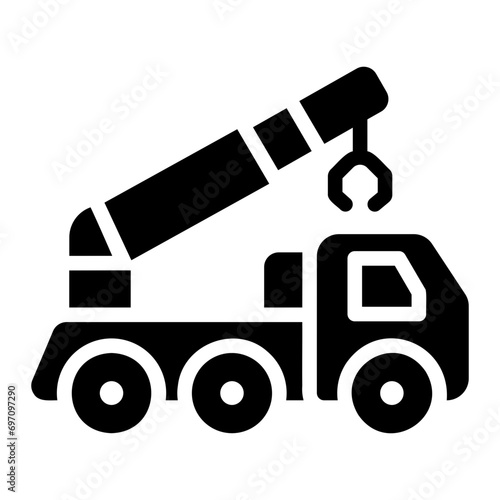 crane truck Solid icon