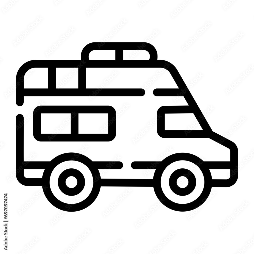 Fototapeta premium ambulance Line Icon