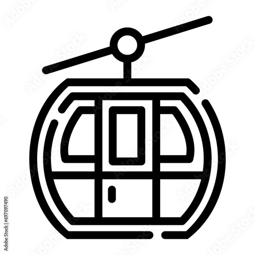 cable car Line Icon