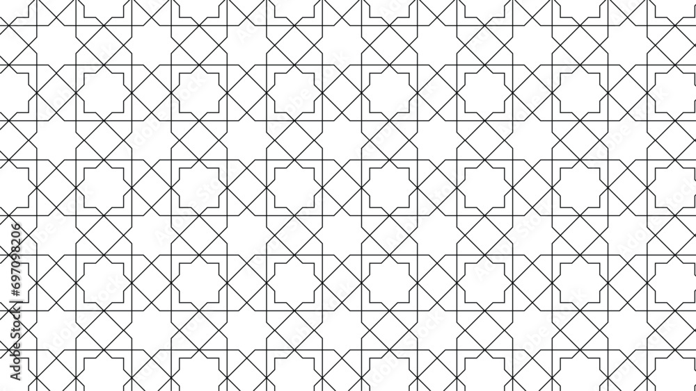 Fototapeta premium Abstract Geometric Seamless Fabric, Textile Pattern Background 