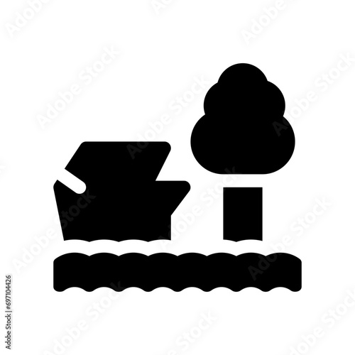 flood glyph icon