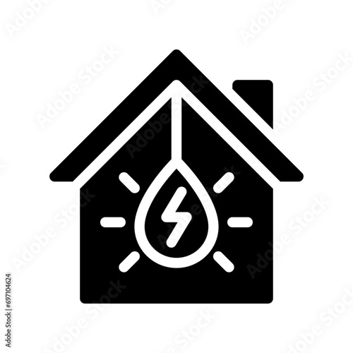 hydro power glyph icon