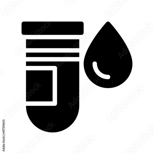 test tube glyph icon