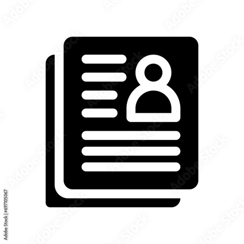 curriculum vitae glyph icon