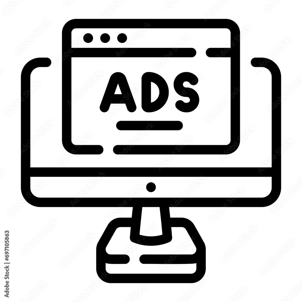 digital marketing Line Icon digital marketing Line Icon