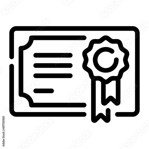 certification Line Icon