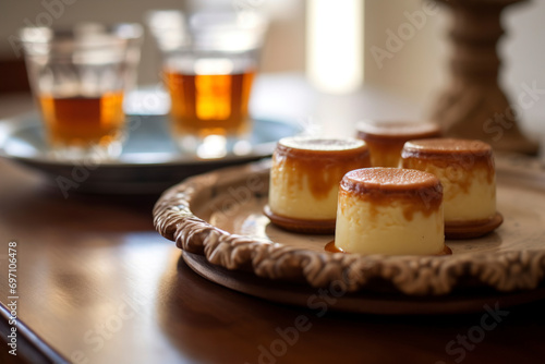 Portuguese barrigas de freira are served on a plate. (Generative AI) photo
