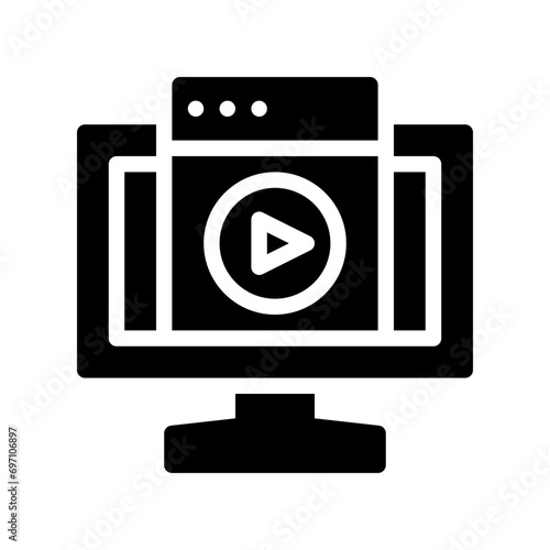 video player glyph icon