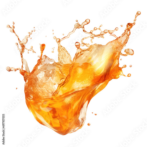 Refreshing cola drink with fizzy bubbles, featuring a lively splash on a clear background, perfect for summer refreshment, food and drink background
