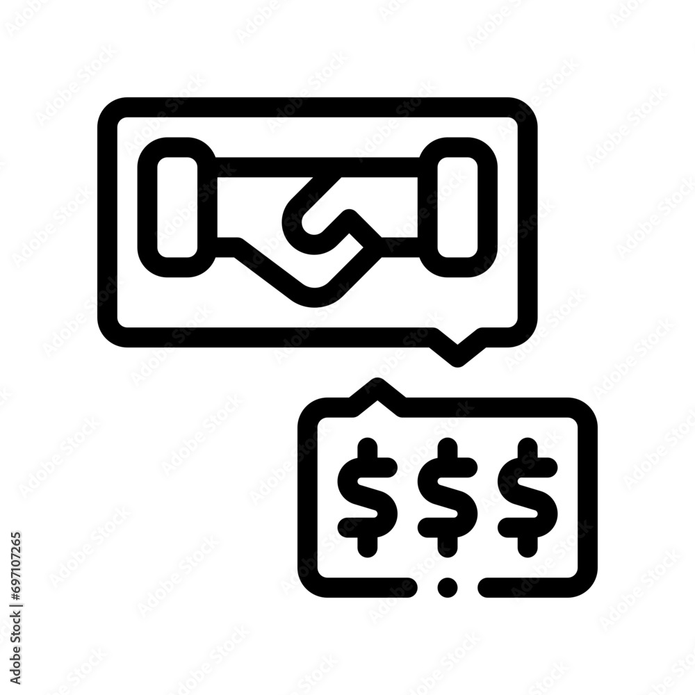 agreement line icon agreement line icon