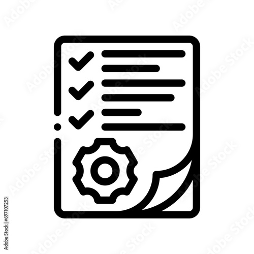 job description line icon