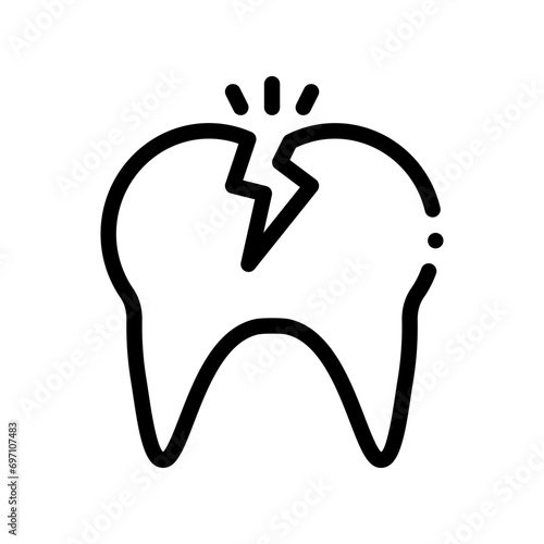 tooth line icon