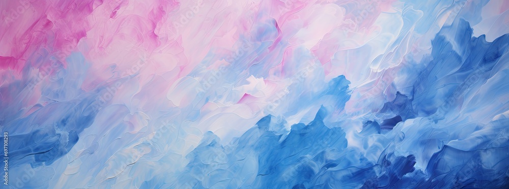 Abstract Artistic Expression in Blue and Pink Hues