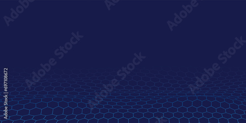 Abstract blue technology hexagonal background. EPS 10 © zai