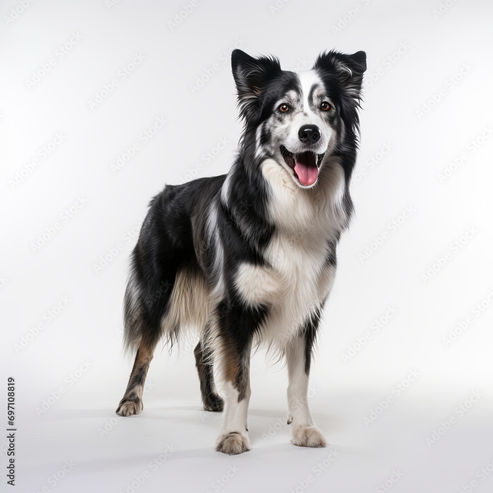 Cute dog on a white background