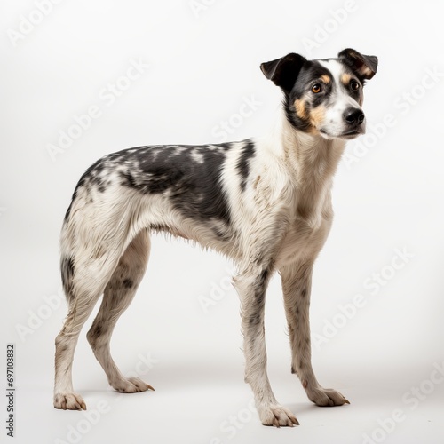 Cute dog on a white background