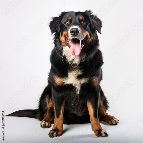 Cute dog on a white background
