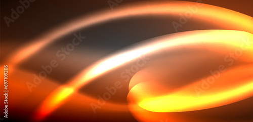 Neon-lit waves surge across background, mesmerizing dance of luminescence and motion. Dynamic backdrop captures essence of energy and modern aesthetics