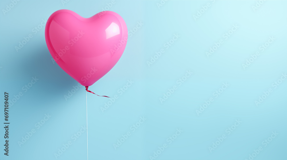Delicate Pink Heart Balloon Floating with Ease
