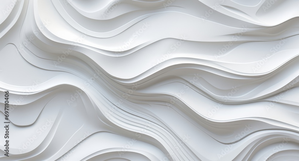A close up of a white wall with wavy lines