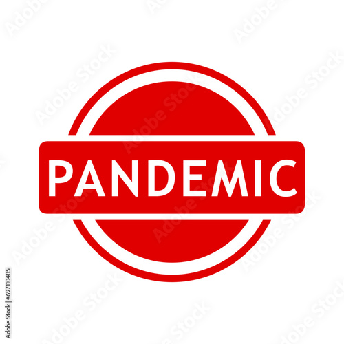 pandemic, simple vector red simple circle vector rubber stamp effect
