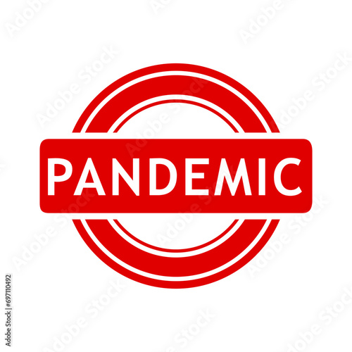 pandemic, simple vector red simple circle vector rubber stamp effect
