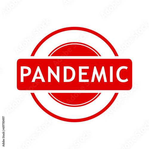 pandemic, simple vector red simple circle vector rubber stamp effect
