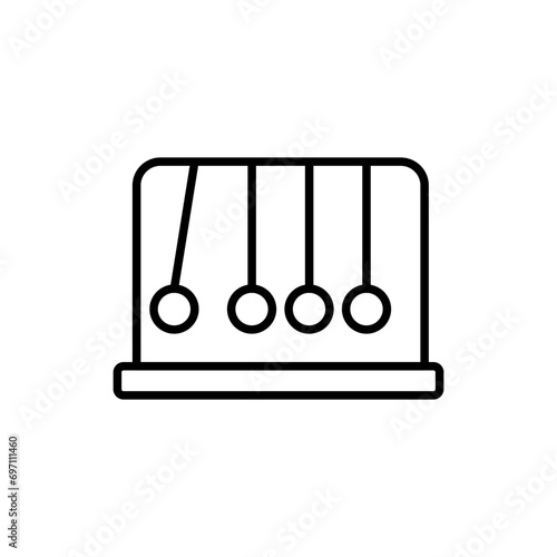 Newton cradle icons, minimalist vector illustration ,simple transparent graphic element .Isolated on white background