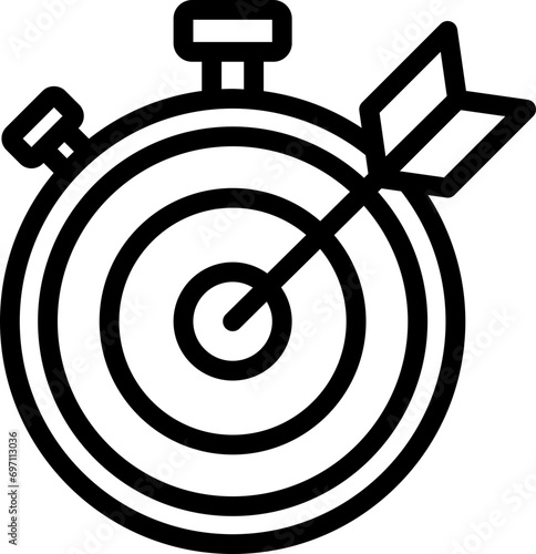 Time Plan Target Line Icon