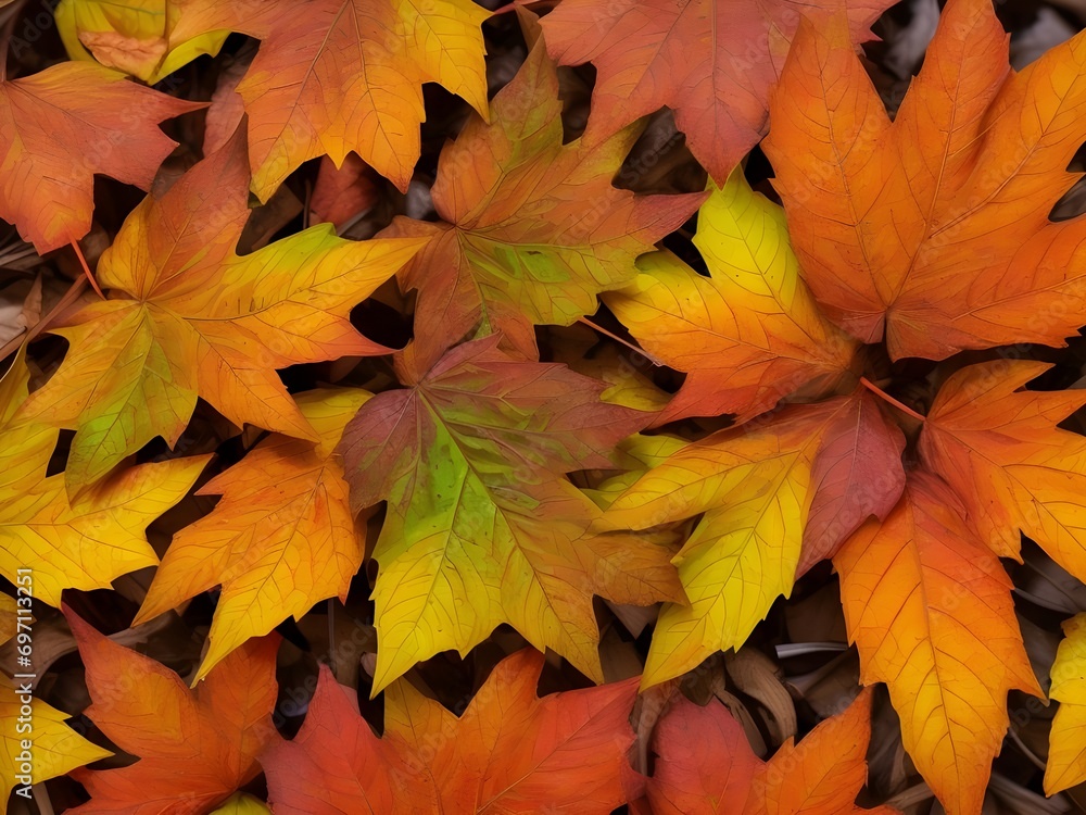 Fototapeta premium The macro beauty of fallen Marple leaf as a symbol of strength, endurance and protection. Canada is Land of Maple Leaf. Happy Canada day. Autumn concept for background, wallpaper and banner