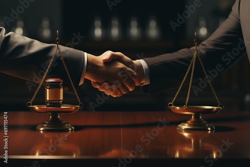 Businessman and Male Lawyer Consultation for Legal Services and Customer Service