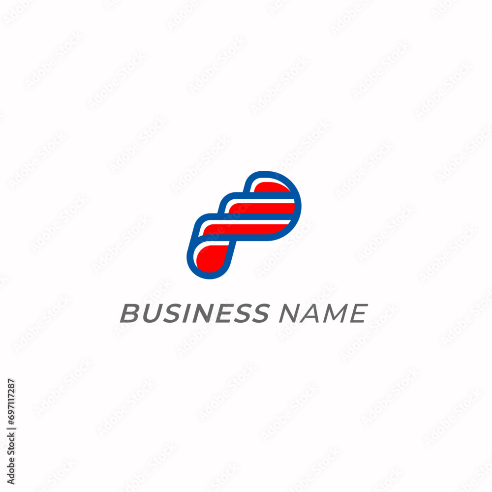 logo design monogram letter P logo design monogram letter P
