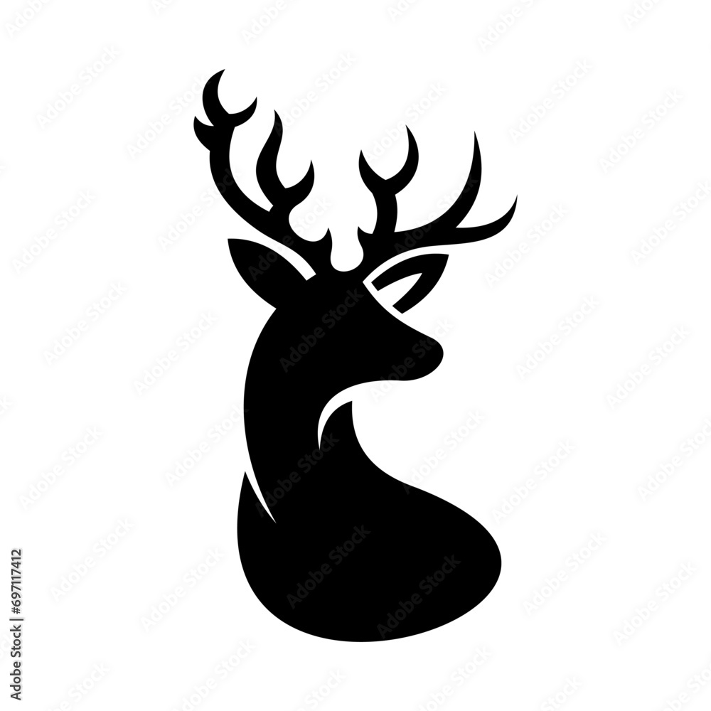 Deer Head Vector Logo Design Template Deer Head Vector Logo Design Template